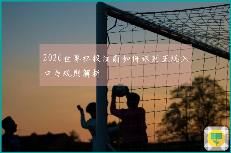 2026世界杯投注前如何识别正规入口与规则解析